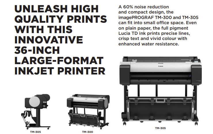 Canon imagePROGRAF TM-300 36-inch Large-Format Printer image